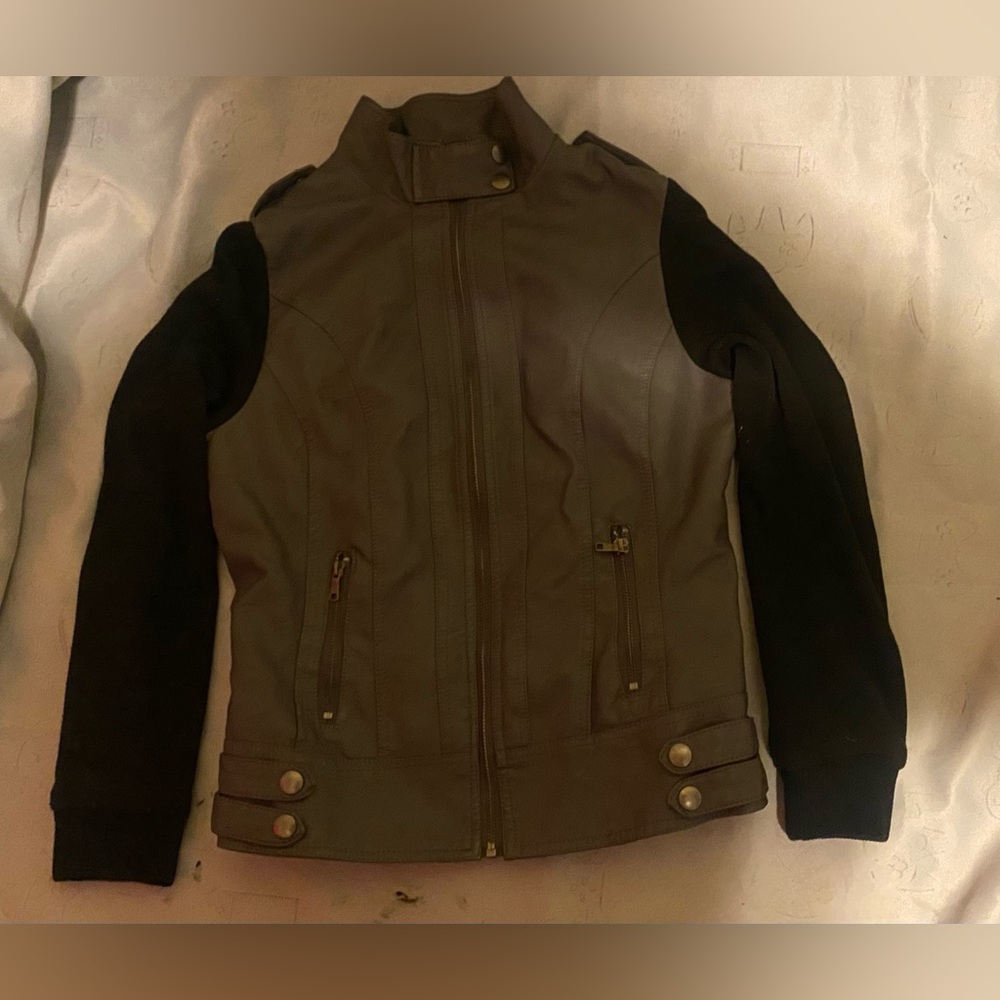 lululemon athletica Brown and Black Leather Jacket